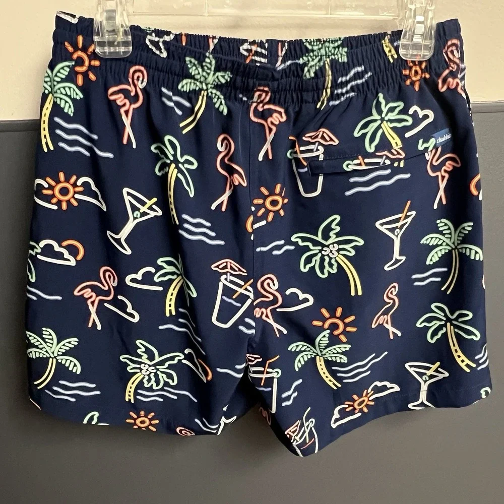Chubbies The Neon Lights Classic Swim Trunks Sz L Large Shorts Lined 5.5
